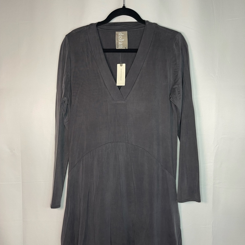 Anthropologie Dolan Charcoal Long Sleeve Dress - Picture 2 of 7